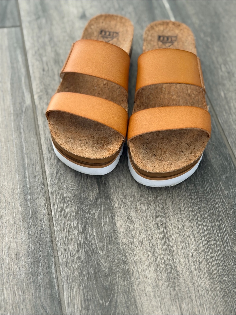 Reef Vista Women's Double-Strap Cork Slide Sandals - Tan